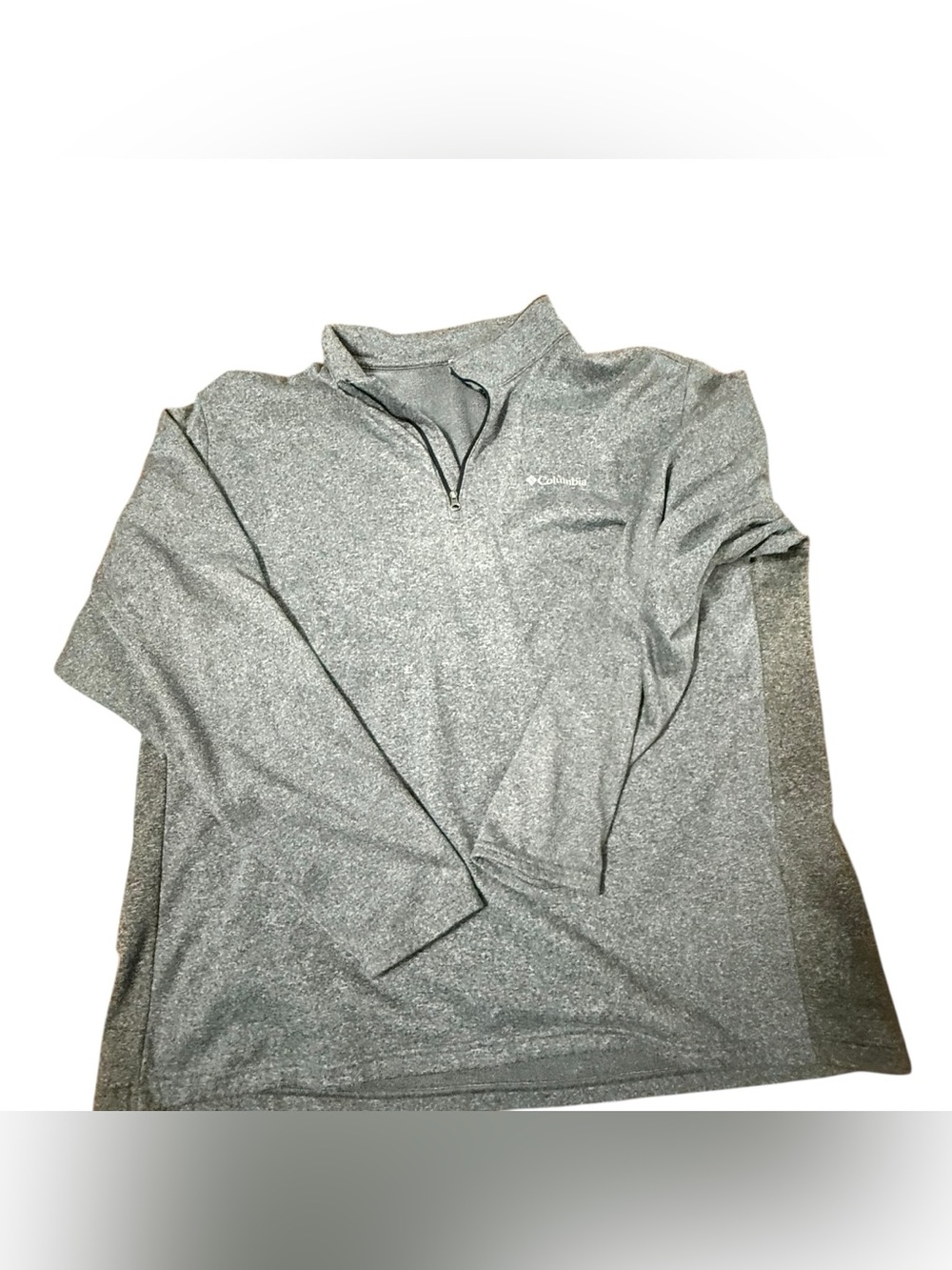 Columbia Mens XXL Gray Heathered Quarter Zip Pullover Fleece Sweater 1726581-053